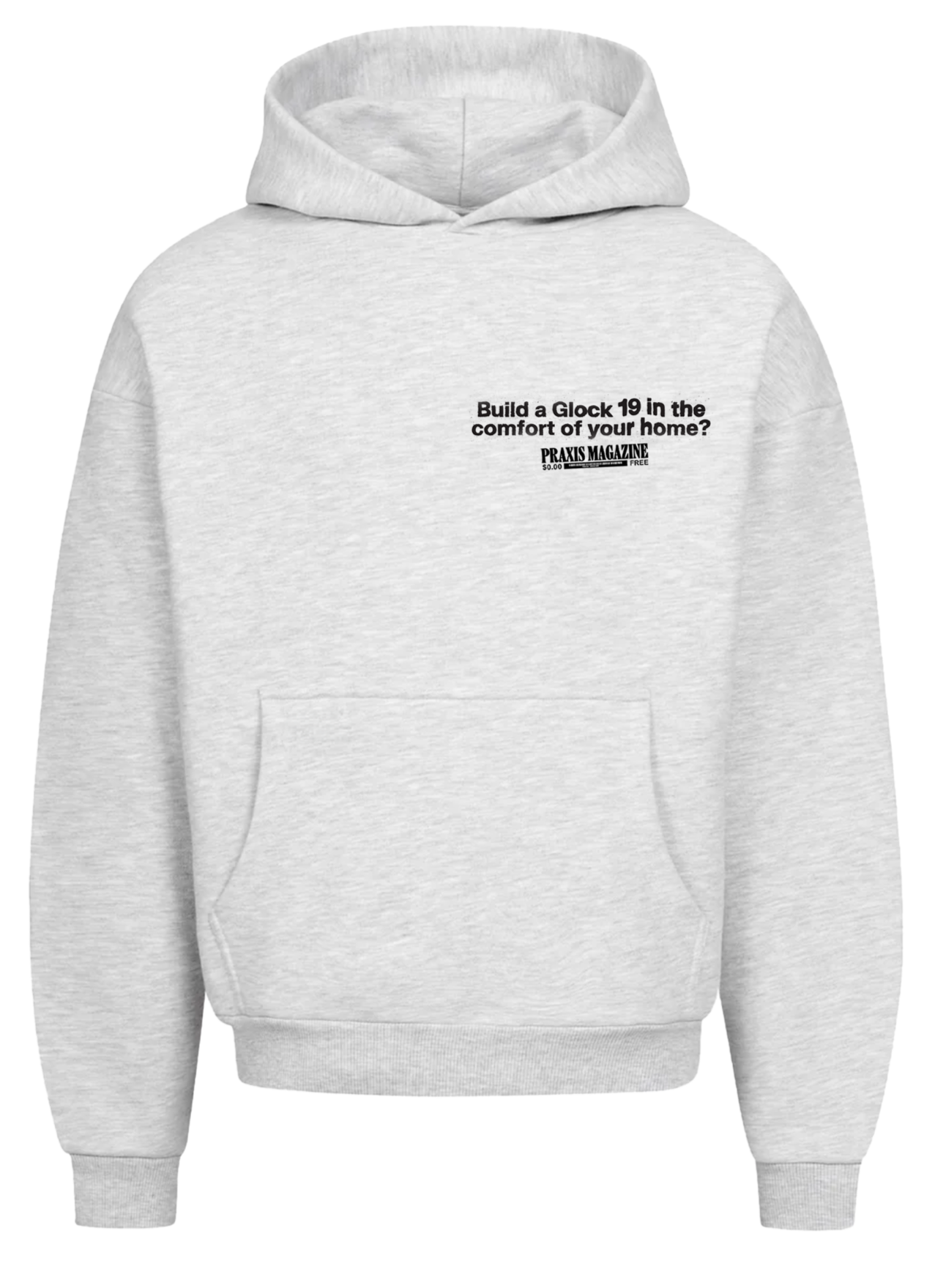 Praxis Magazine Hoodie in Heather Grey